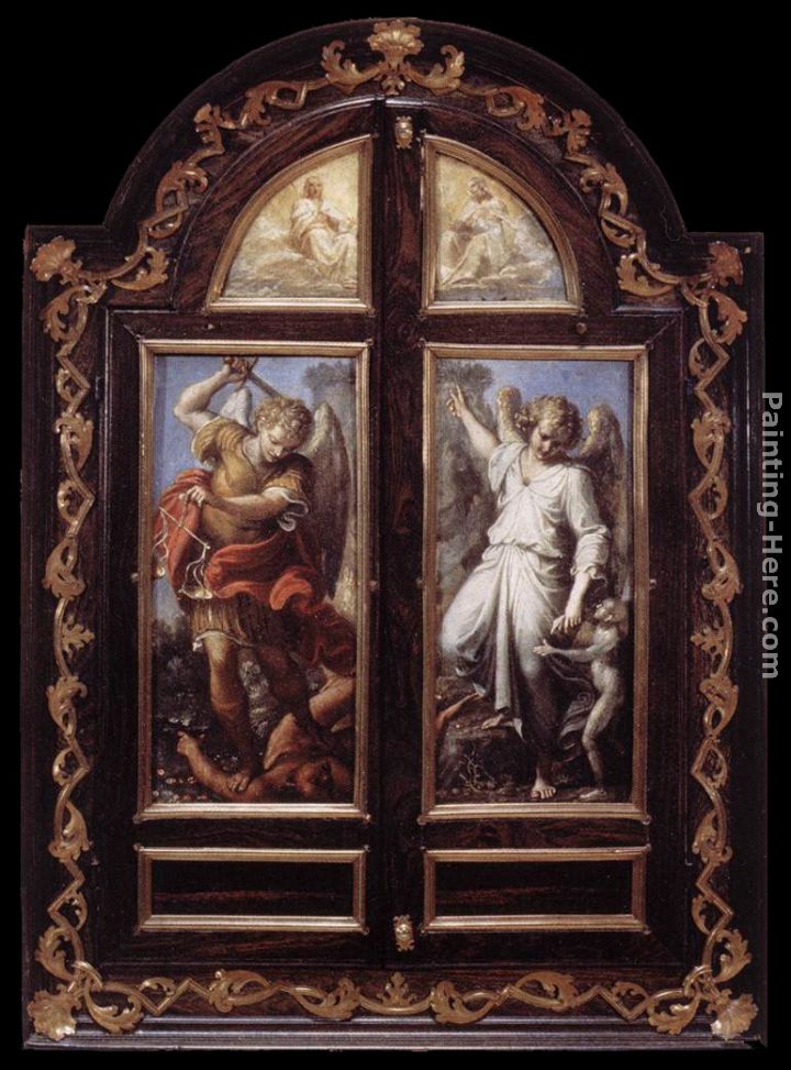 Triptych painting - Annibale Carracci Triptych art painting